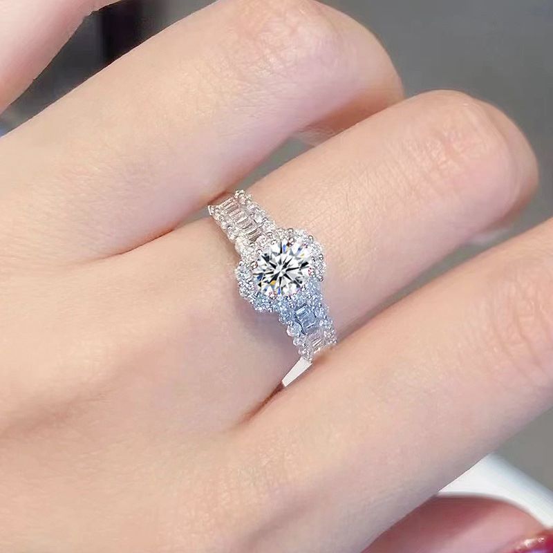 Princess moissanite ring