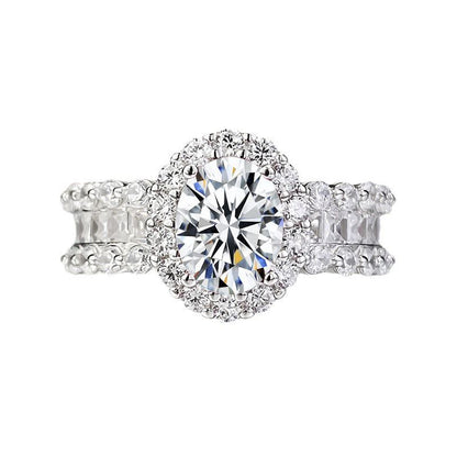 Princess moissanite ring