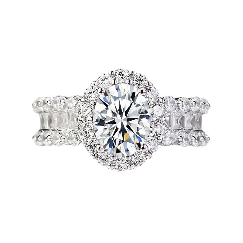 Princess moissanite ring