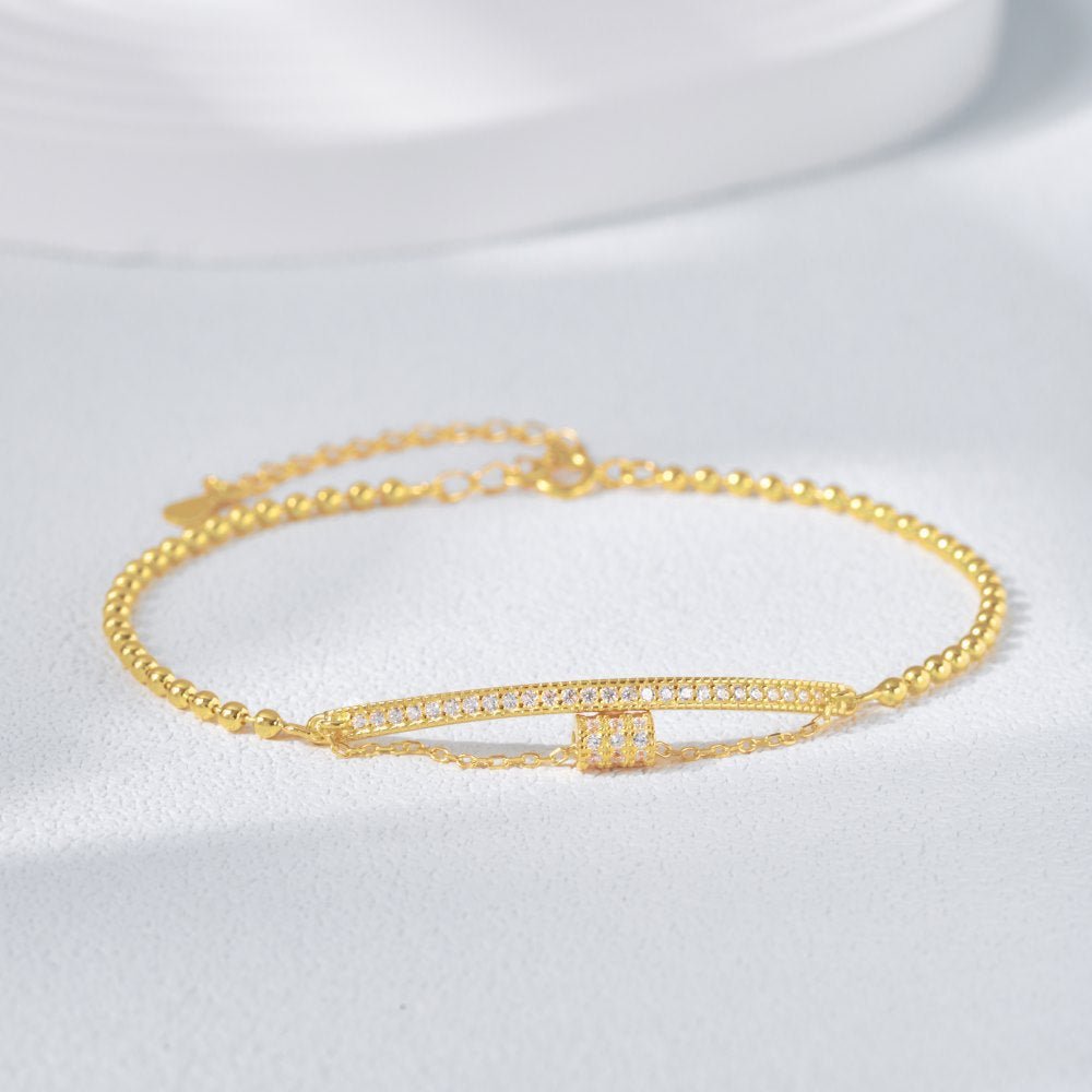 18K gold double layer bracelet - Hastella.J