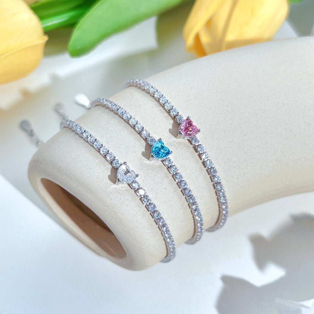 8A Full diamond love bracelet - Hastella.J