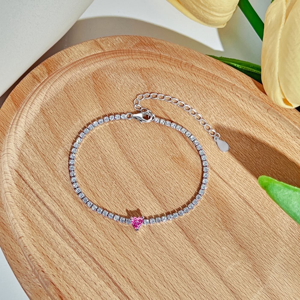 8A Full diamond love bracelet - Hastella.J