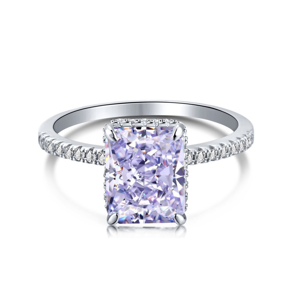 8A zircon square ring - Hastella.J