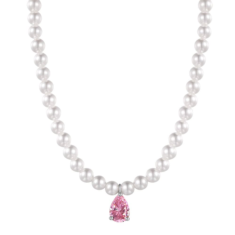 Barbie Pear Drop Zirconia necklace - Hastella.J