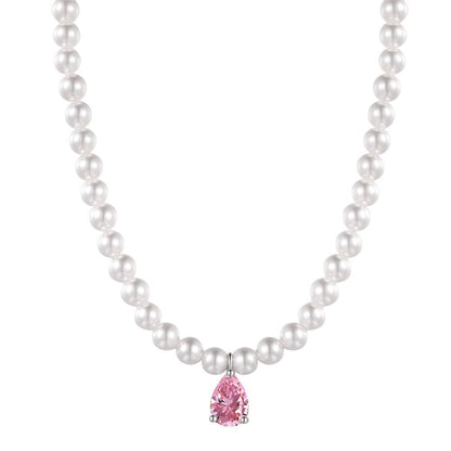 Barbie Pear Drop Zirconia necklace - Hastella.J