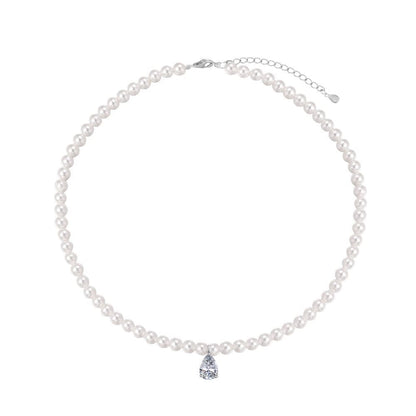 Barbie Pear Drop Zirconia necklace - Hastella.J
