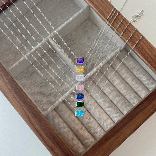 Colored zircon necklace - Hastella.J