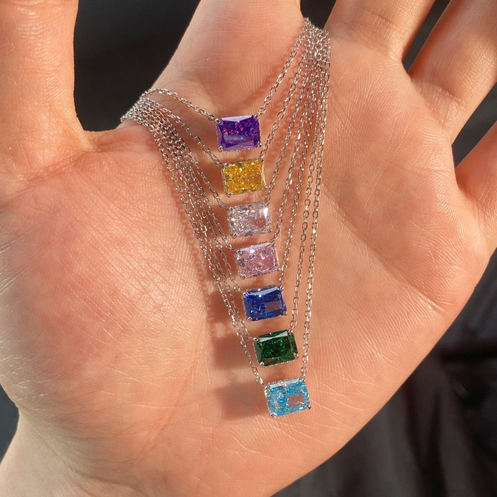 Colored zircon necklace - Hastella.J