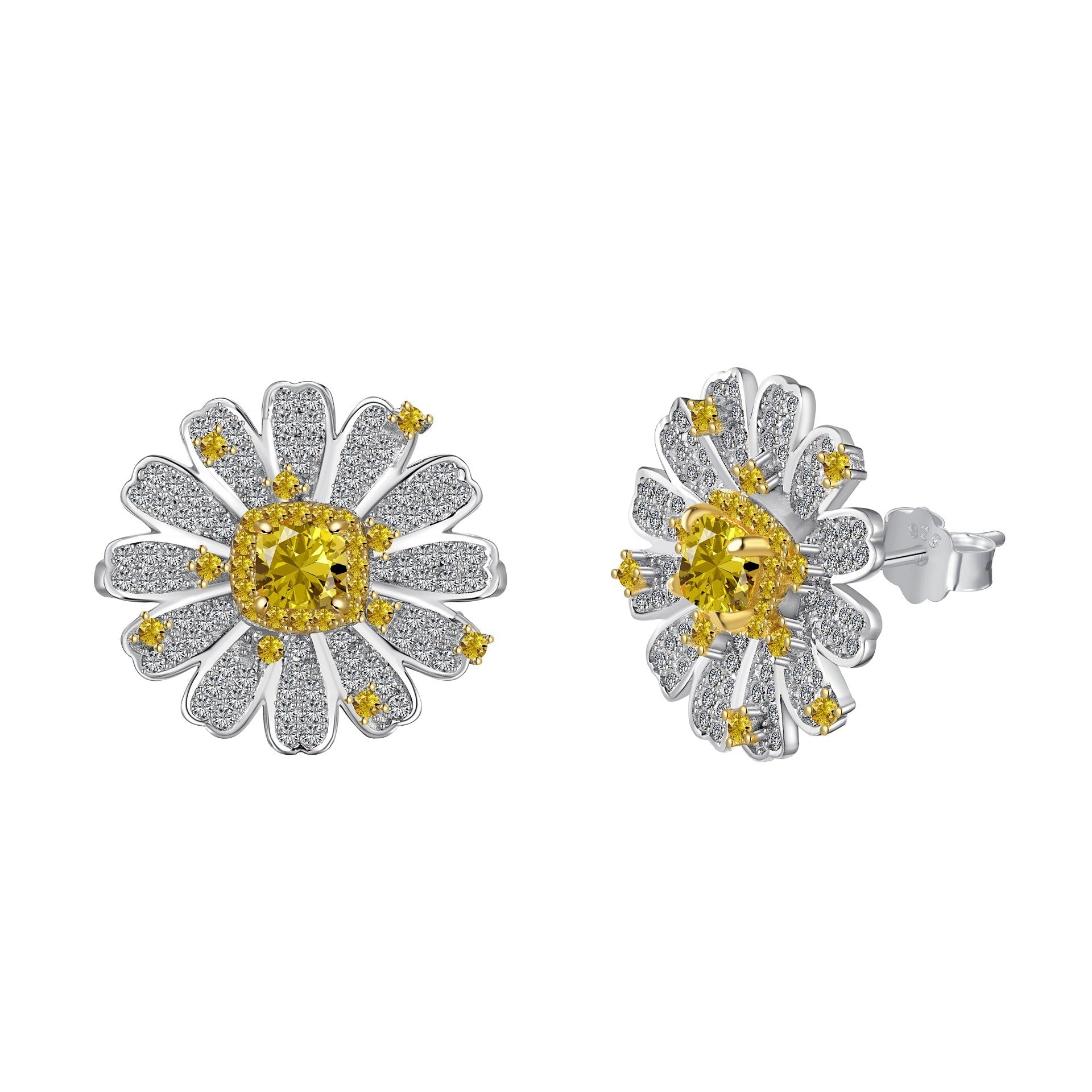 Daisy sunflower zircon set - Hastella.J