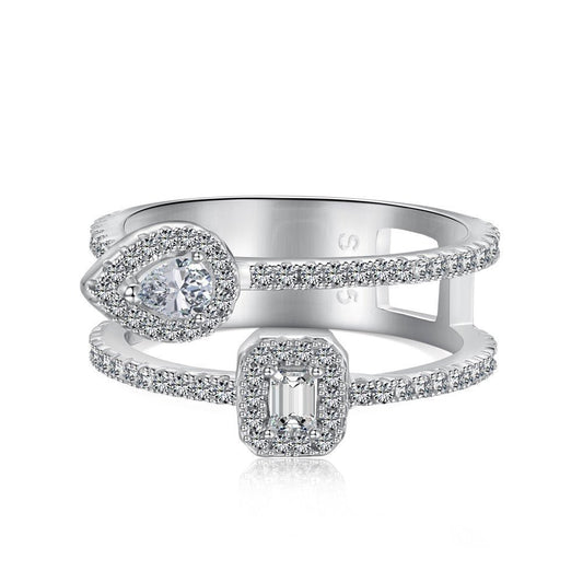 Double Layer Sparkle Ring - Hastella.J