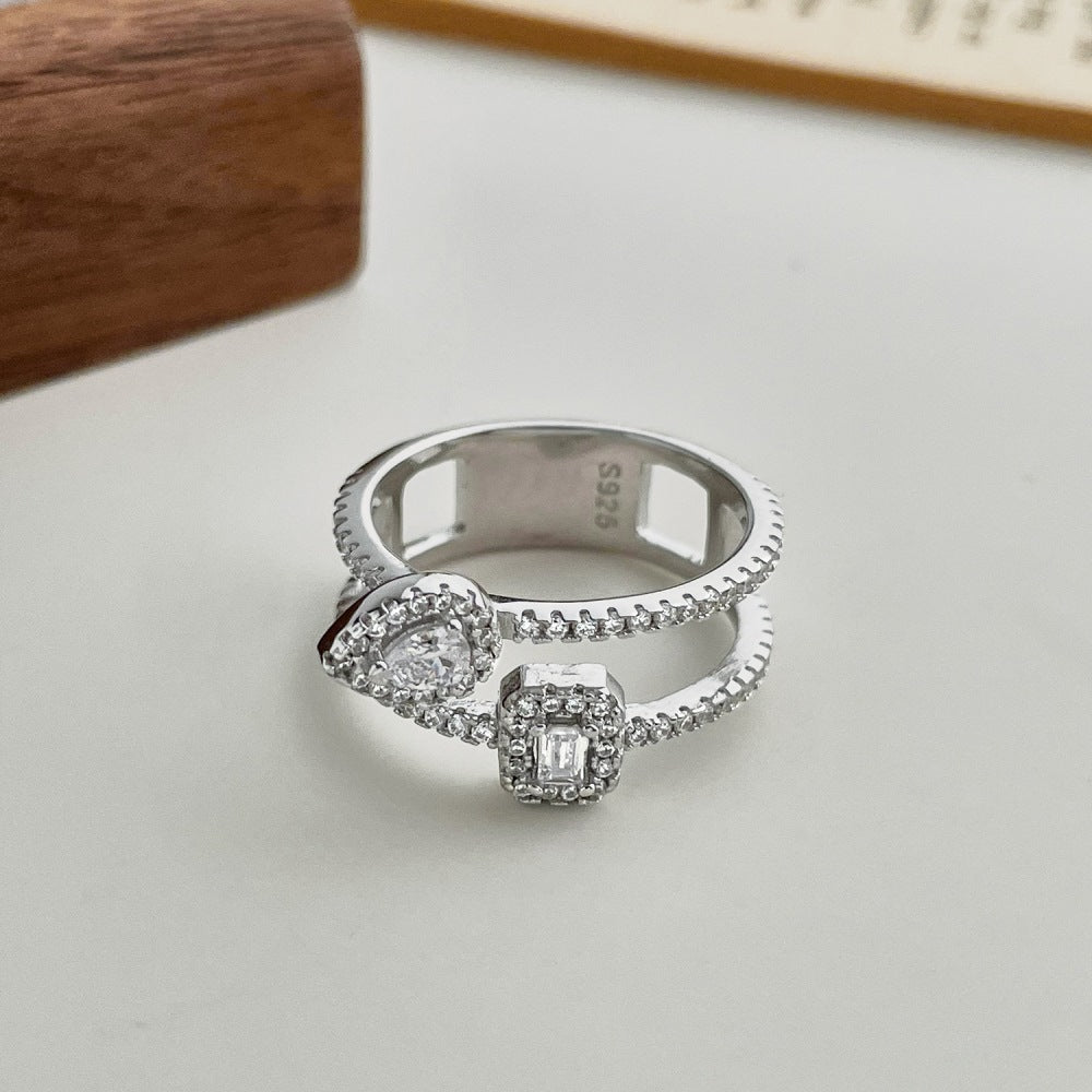 Double Layer Sparkle Ring - Hastella.J