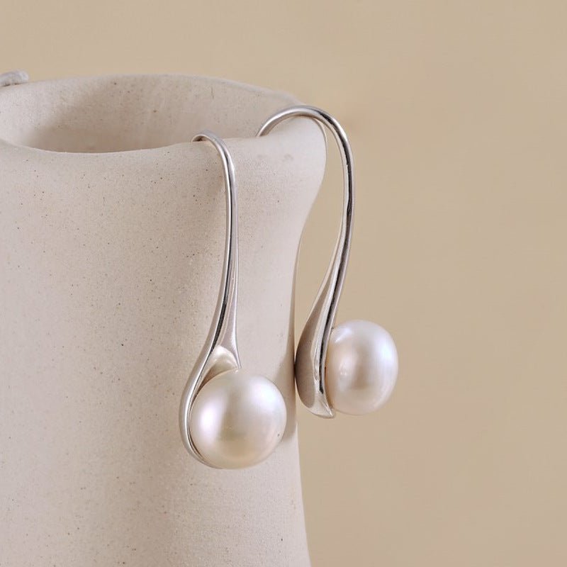 Elegant Temperament Natural Freshwater Pearl Earrings - Hastella.J