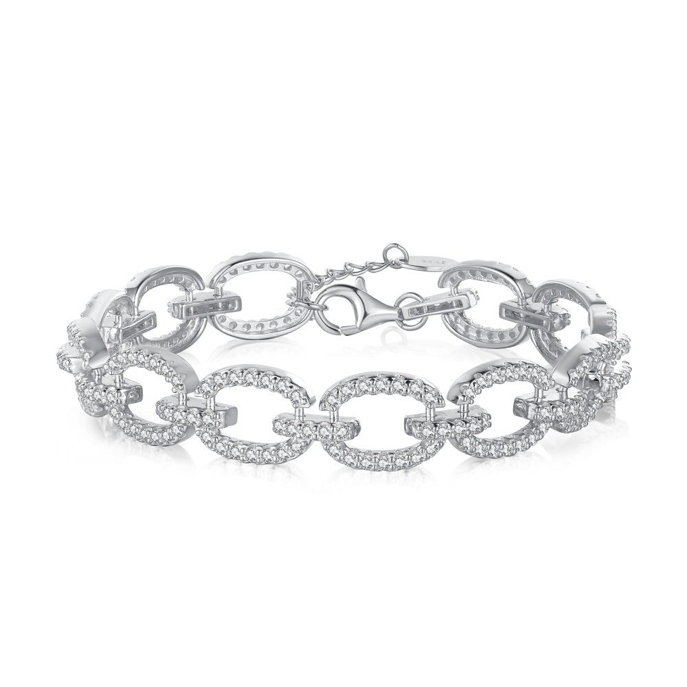 Full zircon simple design bracelet - Hastella.J