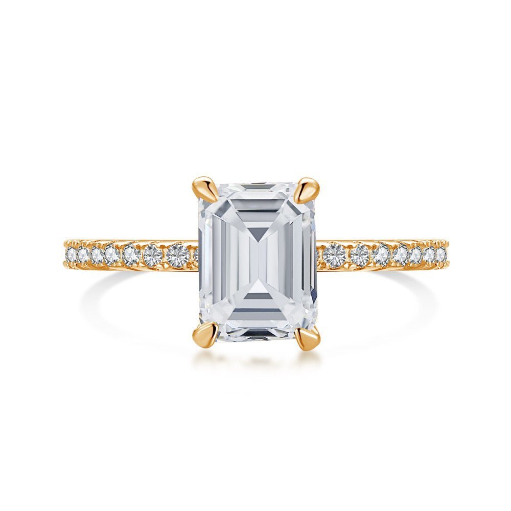 Gold stackable zircon ring - Hastella.J