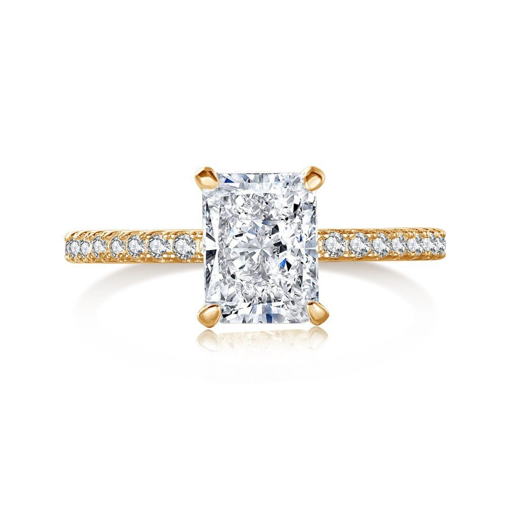 Gold stackable zircon ring - Hastella.J