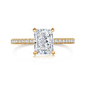  Rectangle (Gold) 8A Cubic Zircon 2 Carat+