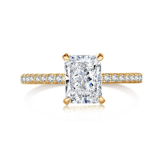 Gold stackable zircon ring - Hastella.J