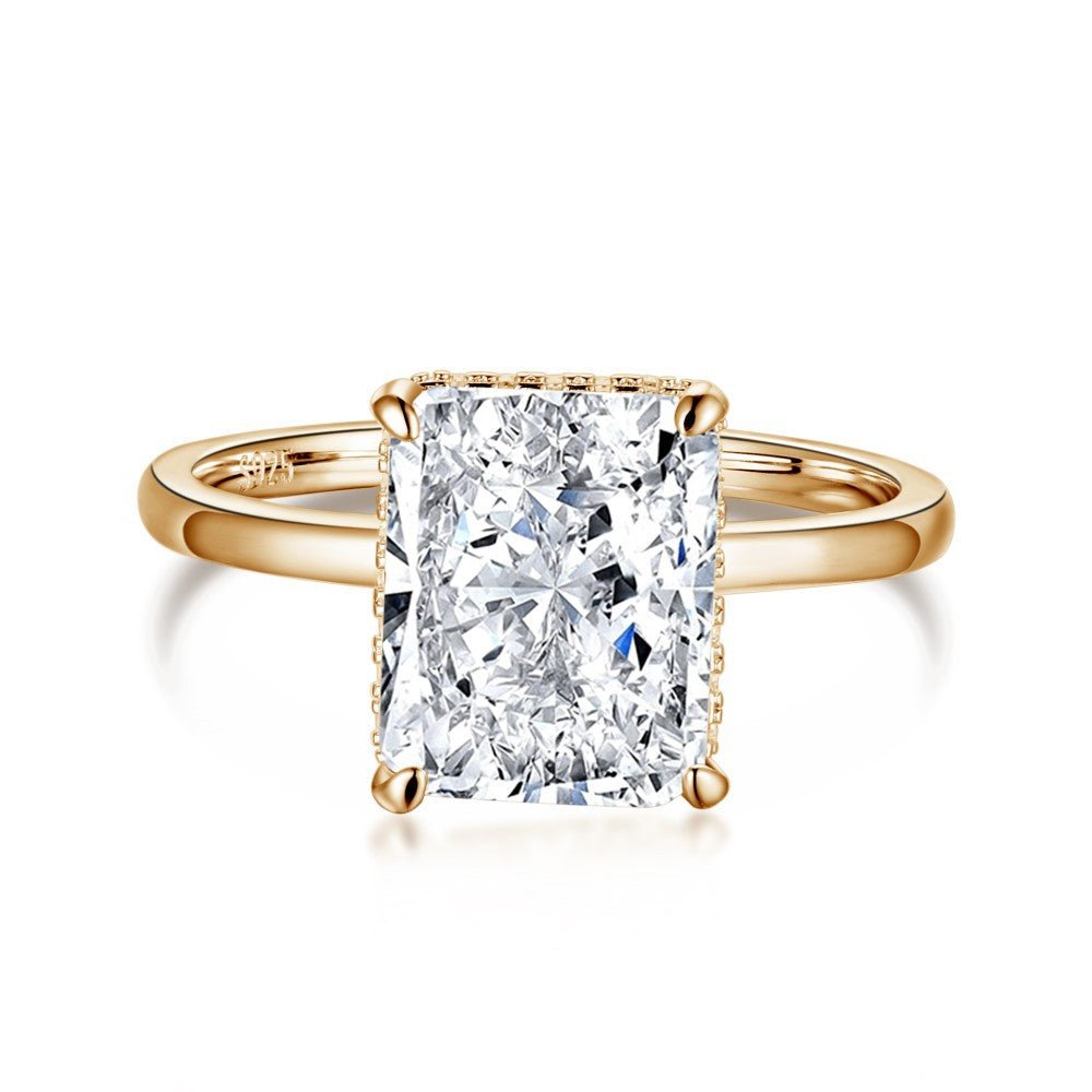 Gold stackable zircon ring - Hastella.J