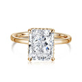  Big Square (Gold) 8A Cubic Zircon 4 Carat