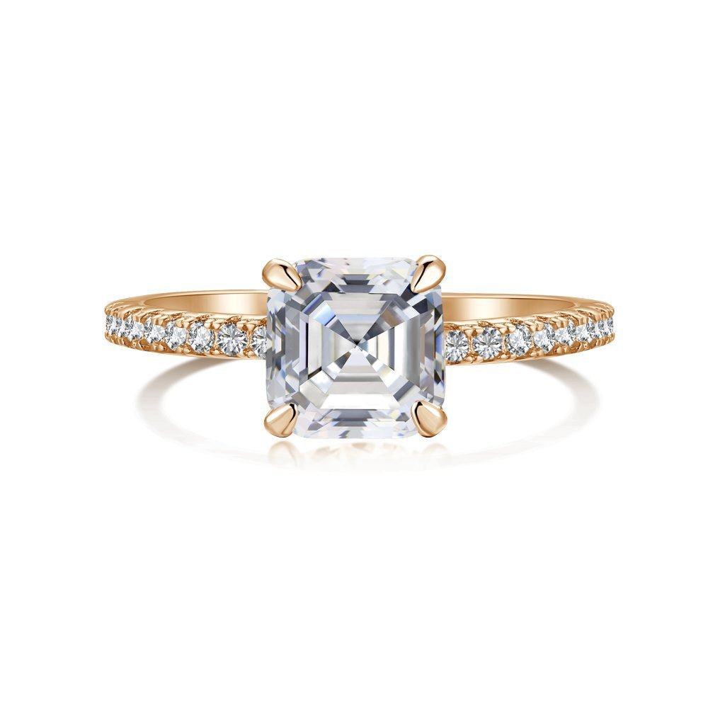 Gold stackable zircon ring - Hastella.J