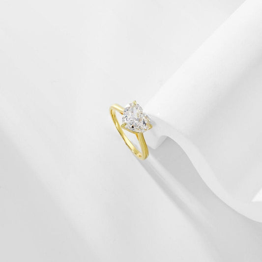 Heart-shaped 18K gold love ring - Hastella.J