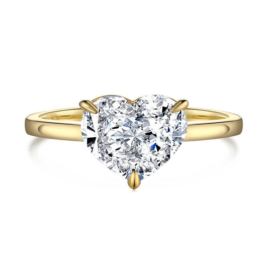 Heart-shaped 18K gold love ring - Hastella.J