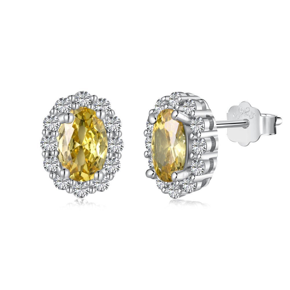 High carbon Zircon earrings - Hastella.J