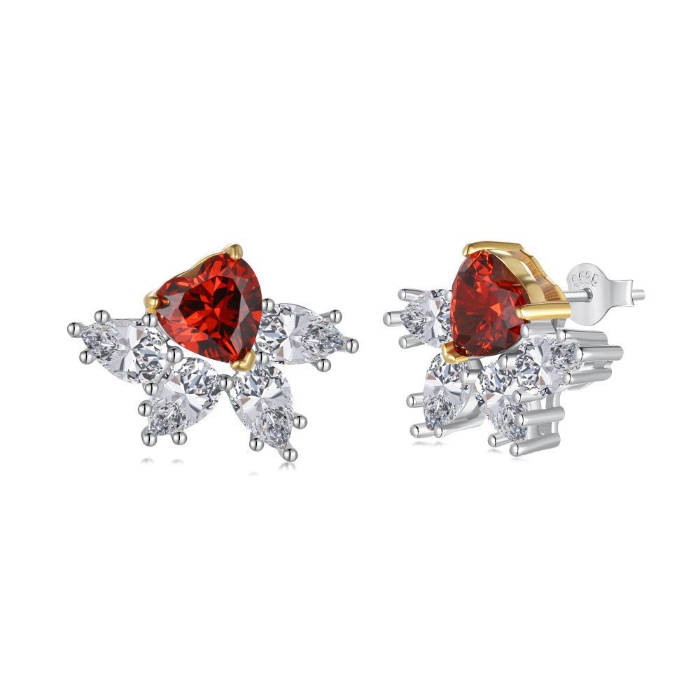 High carbon Zircon earrings - Hastella.J