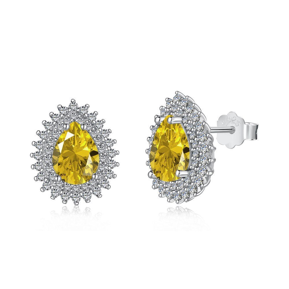 High carbon Zircon earrings - Hastella.J