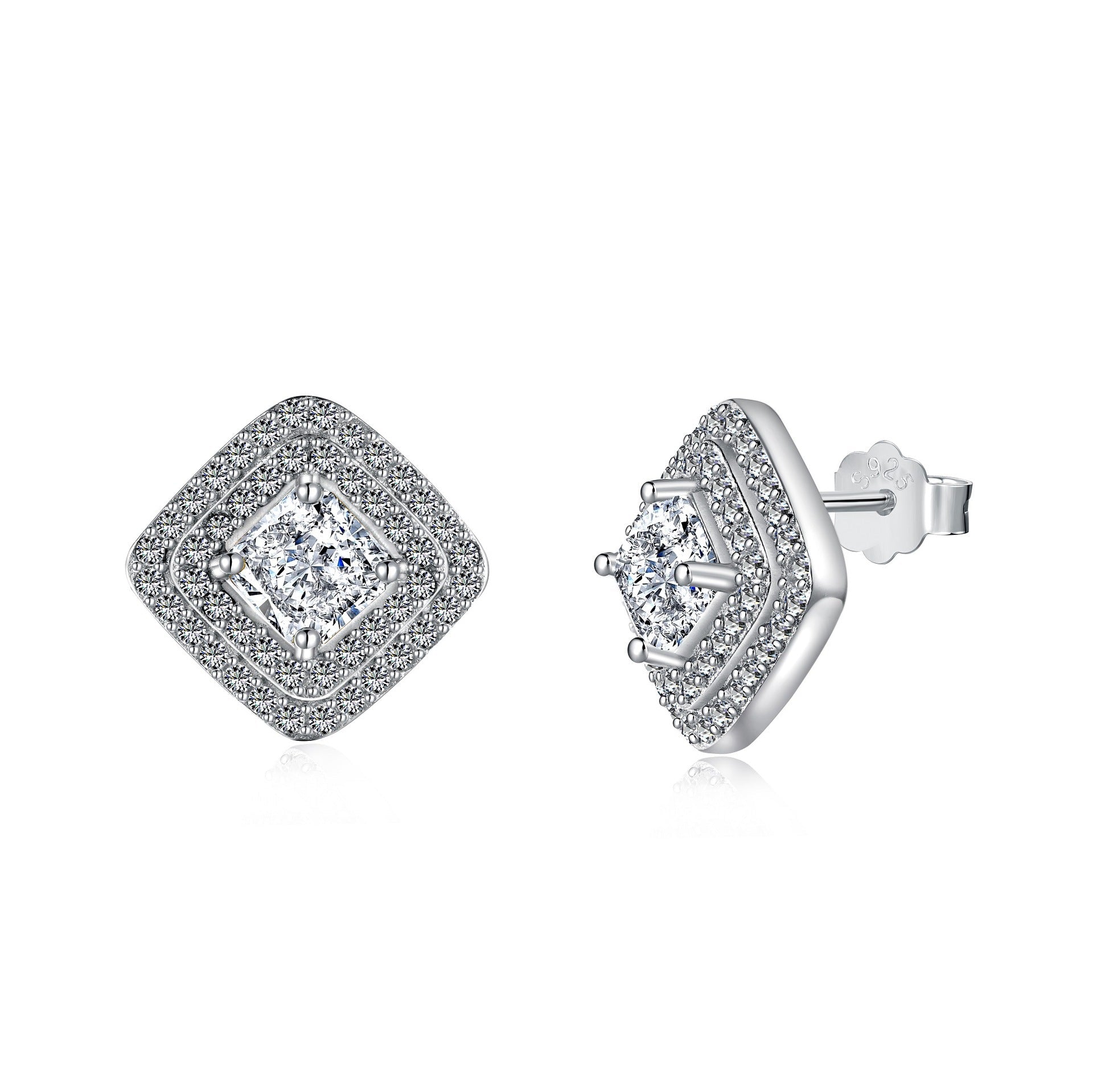 High carbon Zircon earrings - Hastella.J