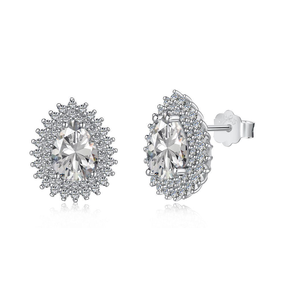 High carbon Zircon earrings - Hastella.J