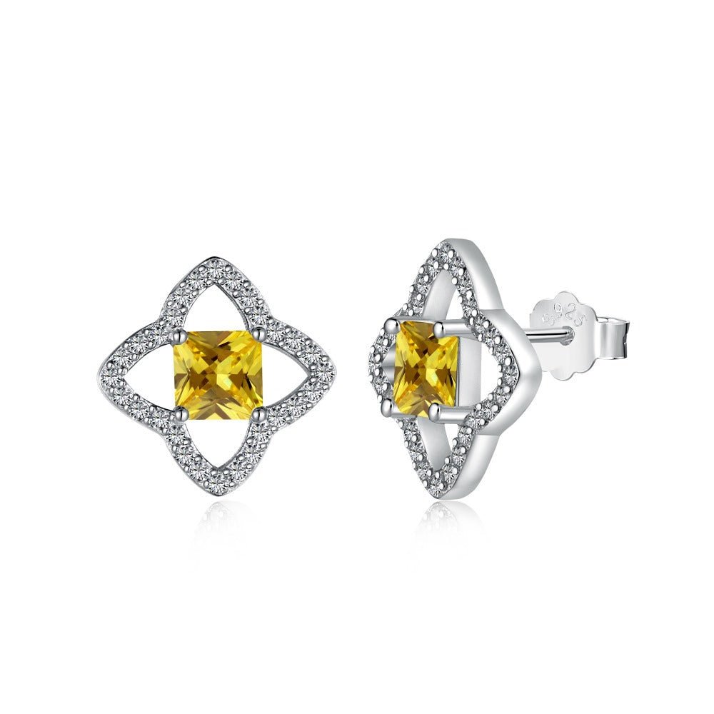 High carbon Zircon earrings - Hastella.J