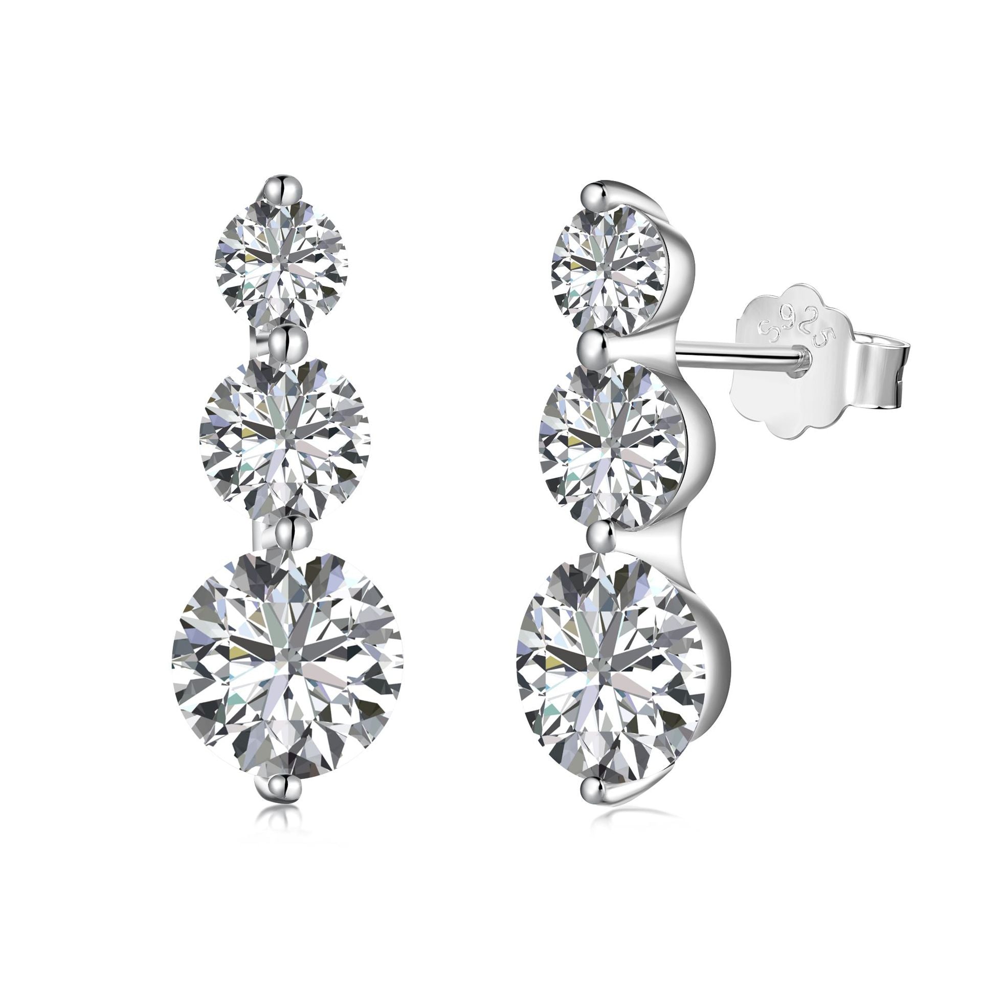 High carbon Zircon earrings - Hastella.J