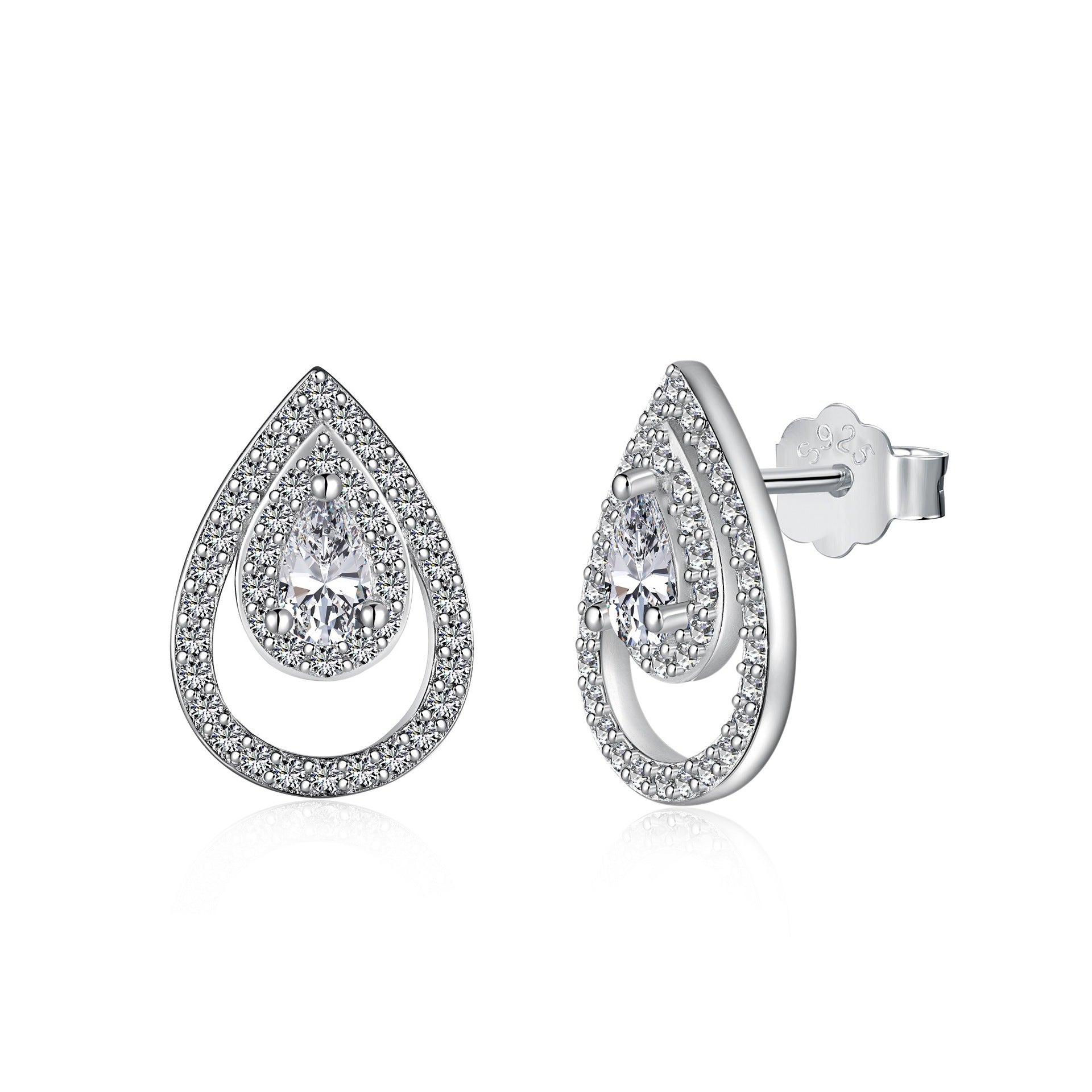 High carbon Zircon earrings - Hastella.J