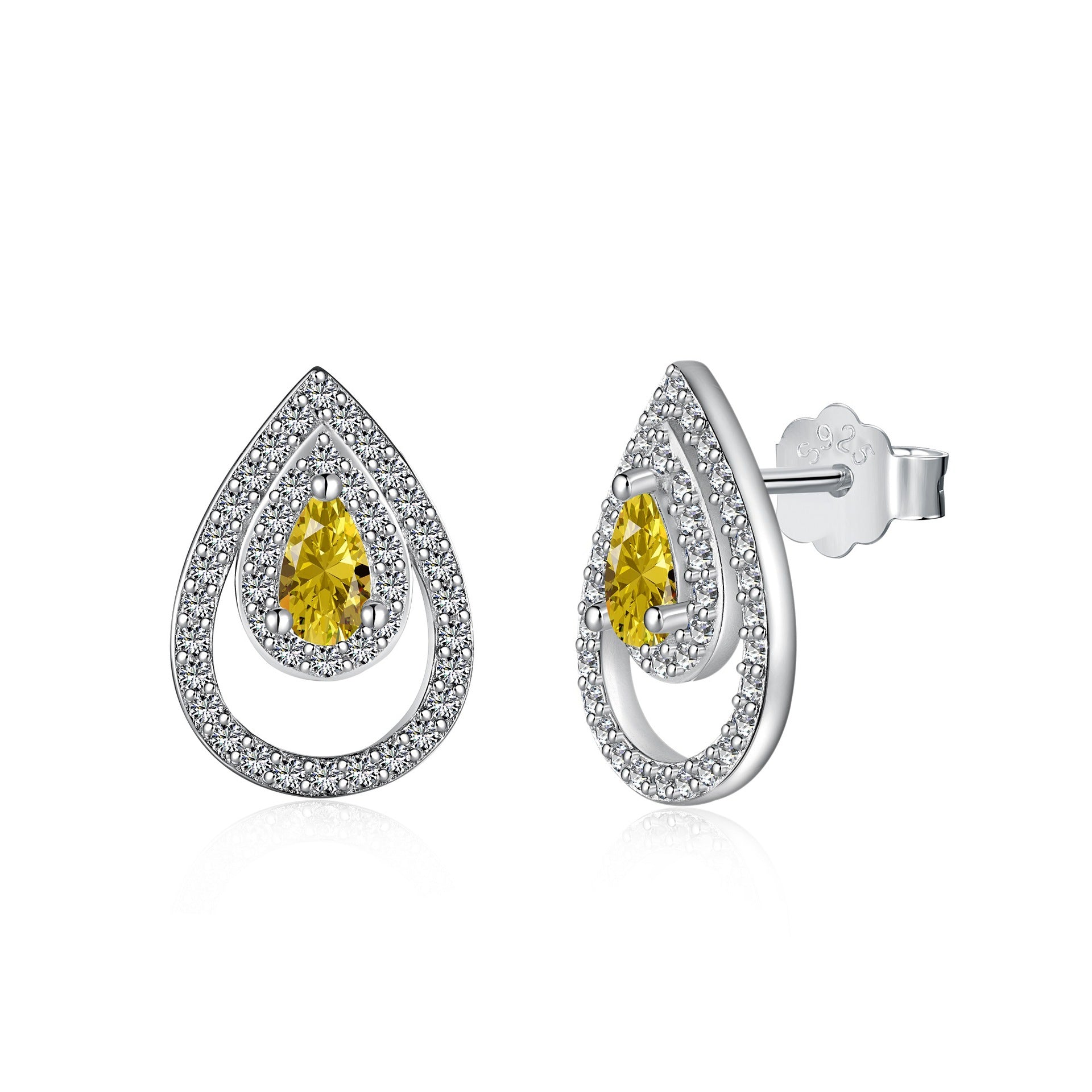 High carbon Zircon earrings - Hastella.J