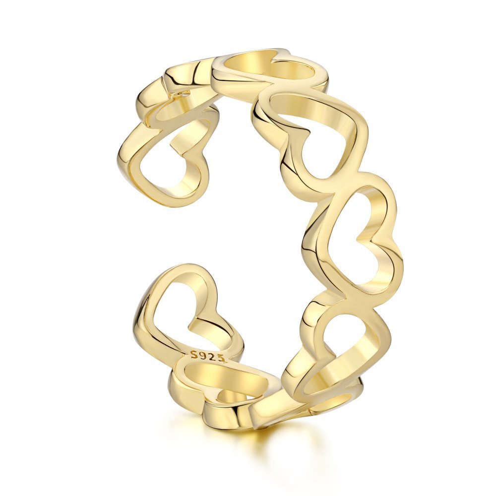 Hollow heart-shaped love ring - Hastella.J