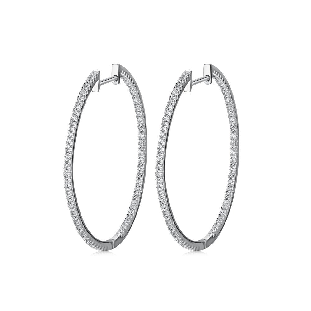 Hoop zircon earrings - Hastella.J