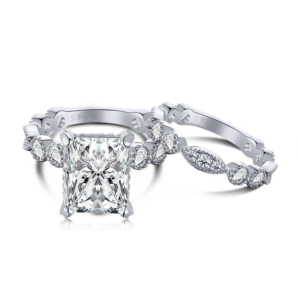 Ice flower cut square zircon ring - Hastella.J