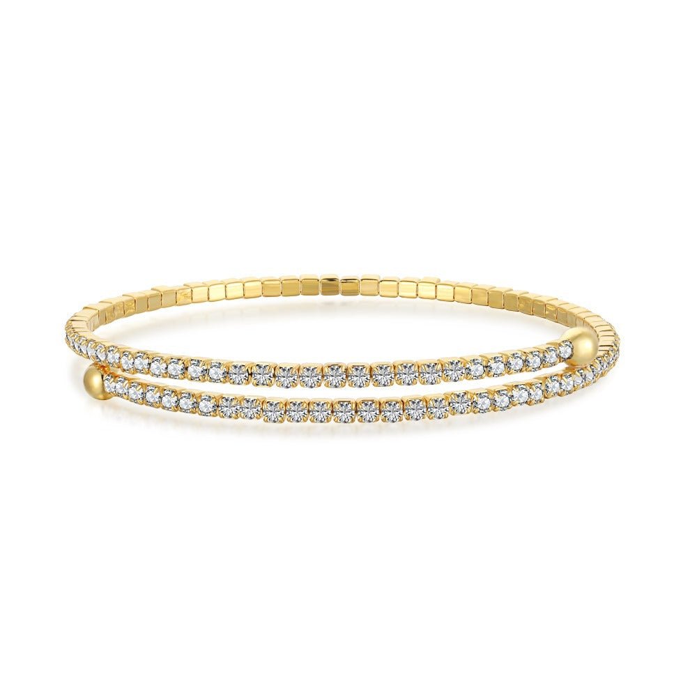 Inlaid zircon tennis bracelet - Hastella.J