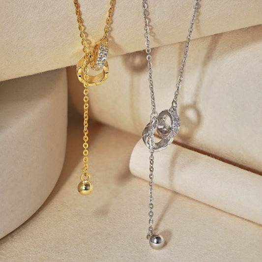 Interlocking light luxury necklace - Hastella.J