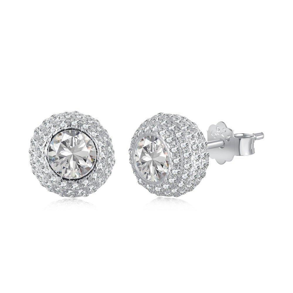 Light luxury zircon stud earrings - Hastella.J