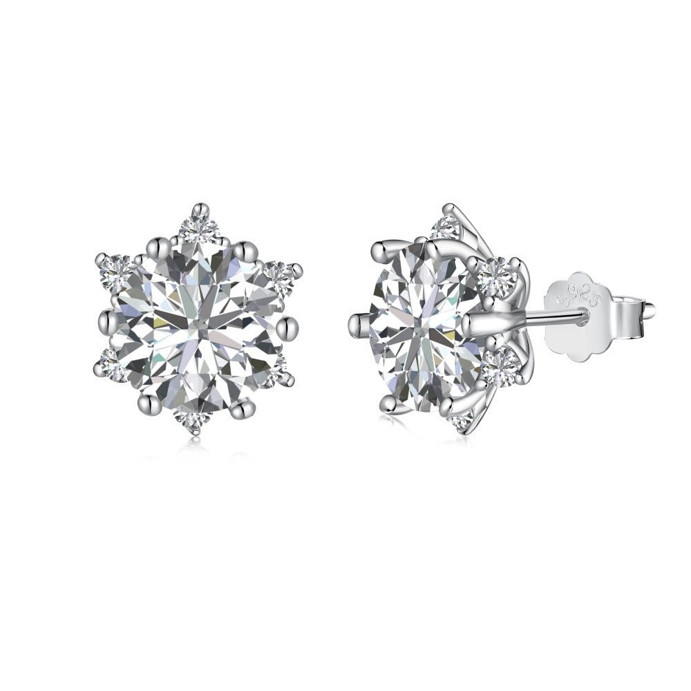 Light luxury zircon stud earrings - Hastella.J