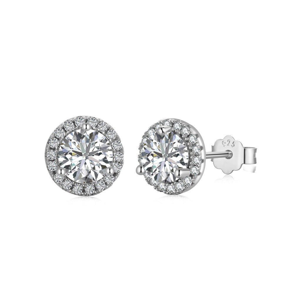 Light luxury zircon stud earrings - Hastella.J