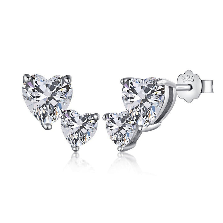 Light luxury zircon stud earrings - Hastella.J