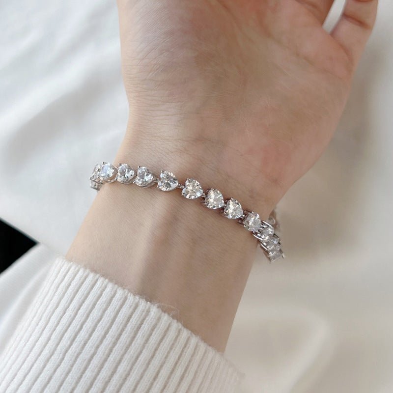 Love zircon row tennis bracelet - Hastella.J