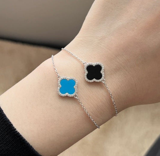 Lucky four-leaf clover bracelet - Hastella.J