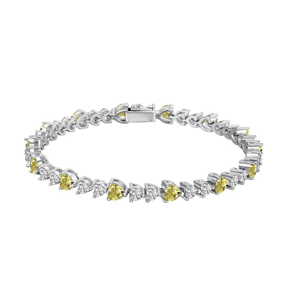 Luxury heart-shaped diamond bracelet - Hastella.J