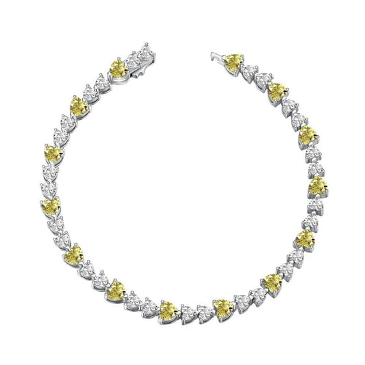 Luxury heart-shaped diamond bracelet - Hastella.J