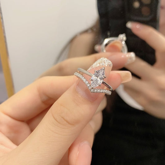 Marquise Zircon Ring - Hastella.J