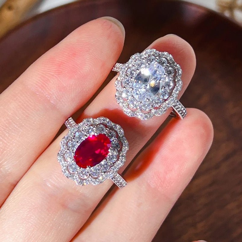 Oval pigeon blood ruby ring - Hastella.J